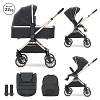Бебешка количка 3 в 1 Reya Black от Lorelli