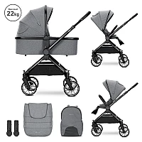 Бебешка количка 3 в 1 Reya Grey от Lorelli