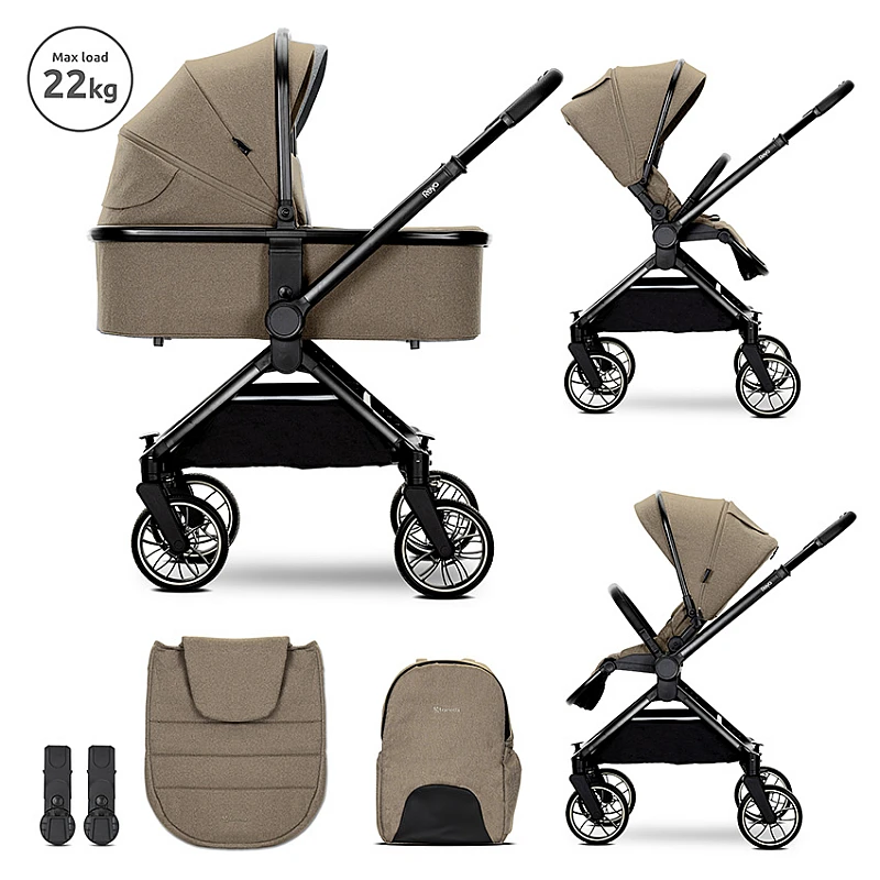 Бебешка количка 3 в 1 Reya Beige от Lorelli