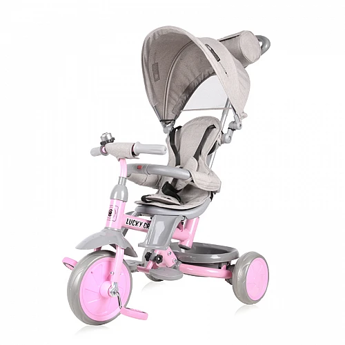 Детска триколка Lucky Crew Grey&pink от Lorelli Детска триколка Lucky Crew Grey&pink от Lorelli