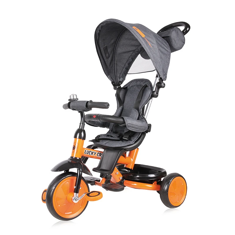 Детска триколка Lucky Crew Black&orange от Lorelli
