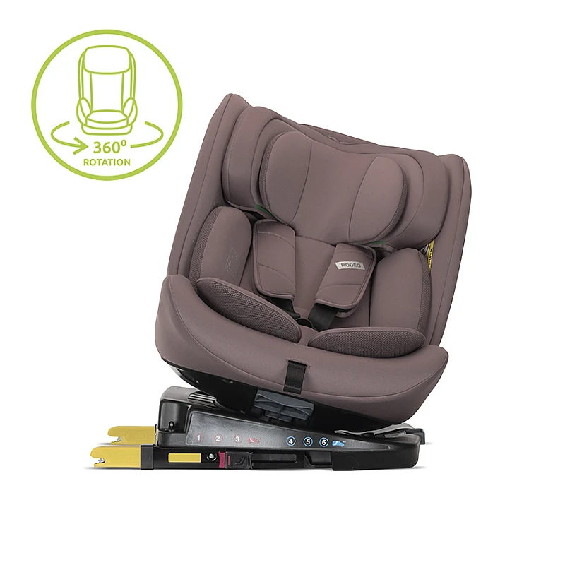 Стол за кола Rodeo Dark Pink 360, Isofix от Lorelli