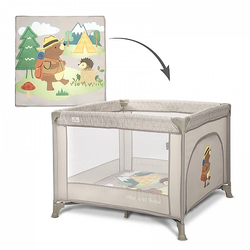 Бебешка кошара Play N Relax Beige Camping от Lorelli Бебешка кошара Play N Relax Beige Camping от Lorelli
