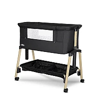 Бебешка кошара Мини Millie с Падаща Преграда Black Wooden от Lorelli