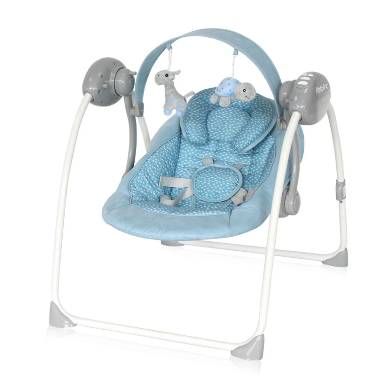 Бебешка електрическа люлка Portofino Cameo Blue от Lorelli