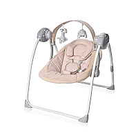 Бебешка електрическа люлка Portofino Beige Dots от Lorelli