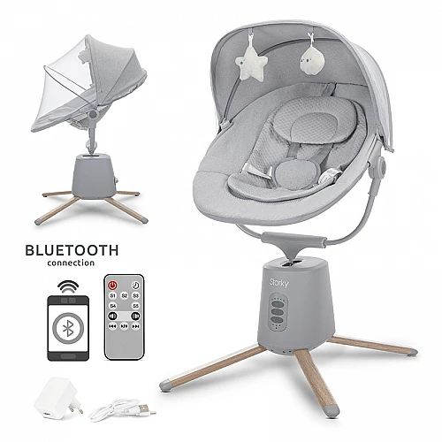 Бебешки шезлонг Storky Grey от Lorelli