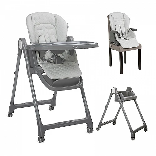 Стол за хранене Chef Grey Leather от Lorelli