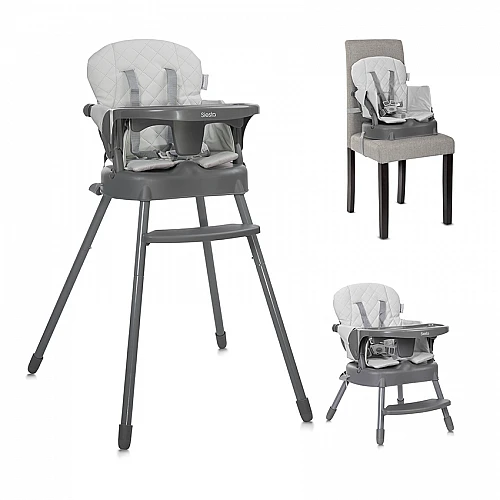 Стол за хранене Siesta Grey Leather от Lorelli Стол за хранене Siesta Grey Leather от Lorelli
