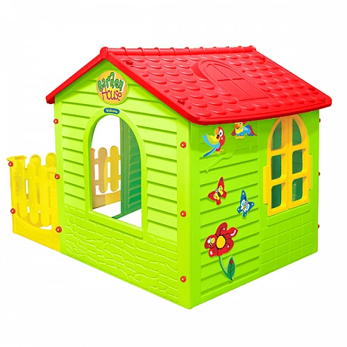 Детска градинска къщичка и маса Къща Малка с Ограда от Mochtoys
