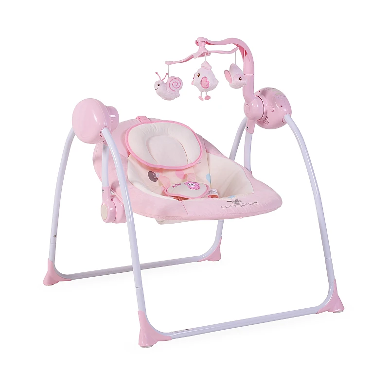 Електрическа бебешка люлка Baby Swing+ Розов от Cangaroo
