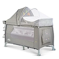 Бебешка кошара за спане и игра Isleep Сив от Cangaroo