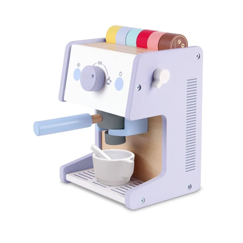 Дървена ролева играчка Луксозна Дървена Кафемашина с Капсули от Moni Toys