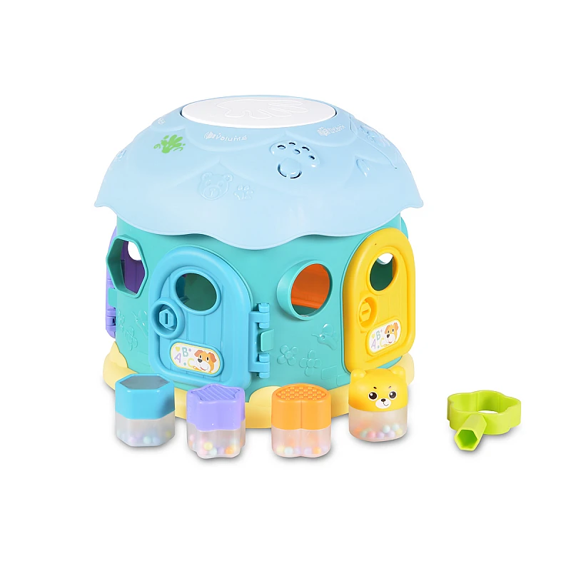 Детски конструктор и сортер Fantastic Mushroom House Син Qx-91171e от Moni Toys