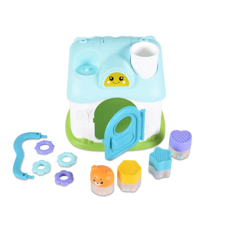Детски конструктор и сортер Къща Elvish House Син от Moni Toys