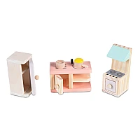 Детска дървена къща за кукли Мебели за Кухня от Moni Toys