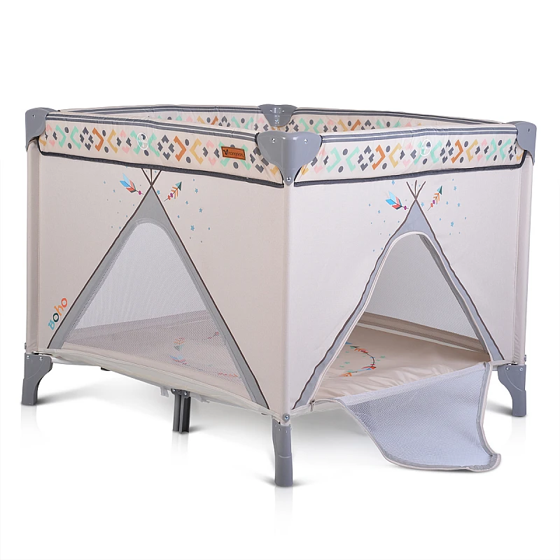 Бебешка кошара за спане и игра Boho Бежов от Cangaroo