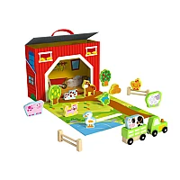 Дървена ролева играчка Преносима Ферма Ty201 от Tooky Toy