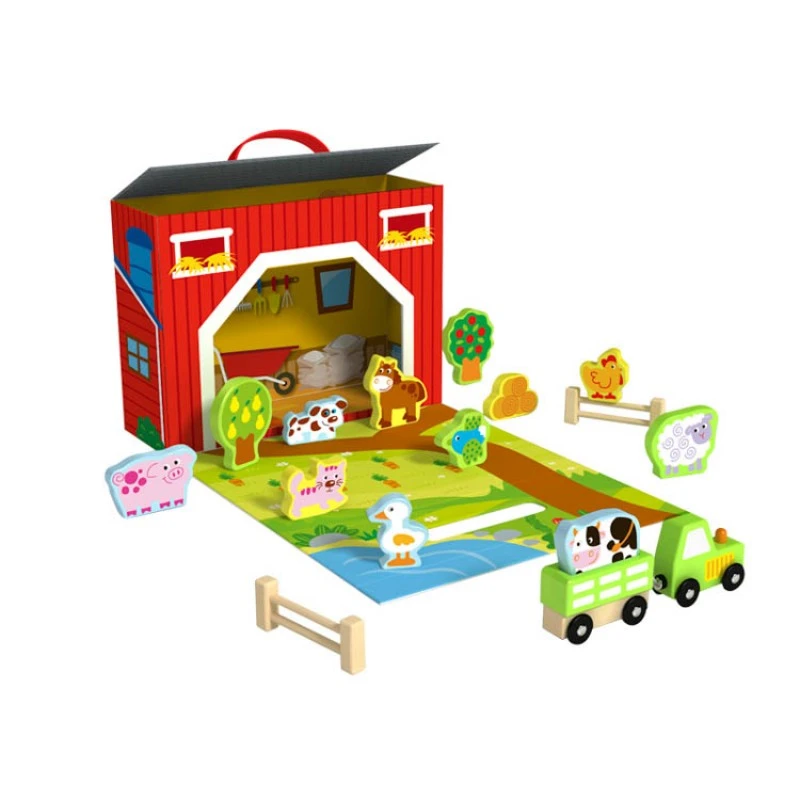 Дървена ролева играчка Преносима Ферма Ty201 от Tooky Toy