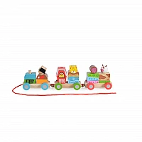 Дървена образователна играчка Фермерски Влак от Moni Toys