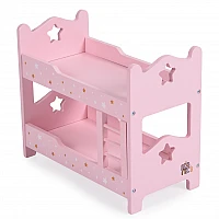 Детска дървена къща за кукли Мебел за Кукла , Двуетажно Легло A003 от Moni Toys