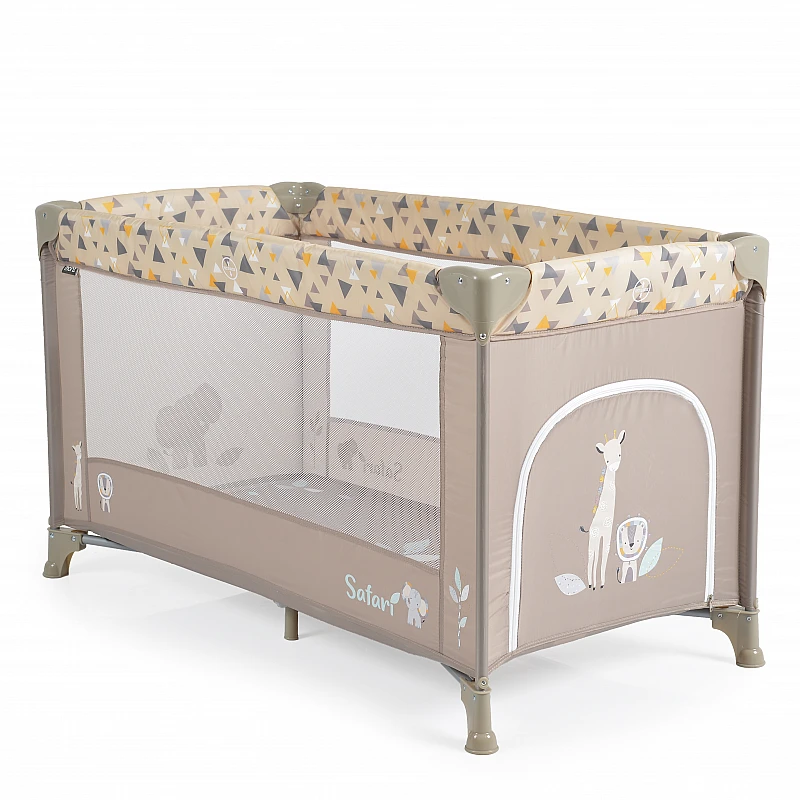 Бебешка кошара за спане и игра Safari Бежов от Moni