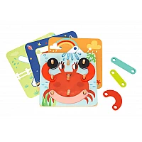 Дървен пъзел Образователен Пъзел 4в1 Th123 24 Части от Tooky Toy