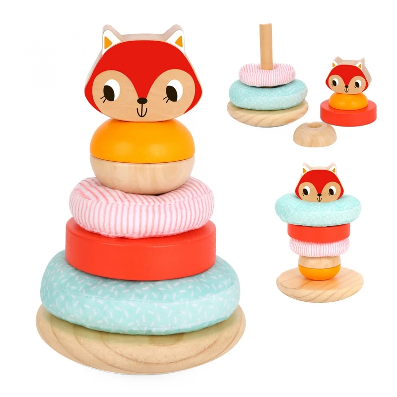 Дървена образователна играчка Текстурна Низанка Th826 7 Части от Tooky Toy
