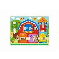 Дървена образователна играчка Активна Дъска с Ключалки Tk044 от Tooky Toy