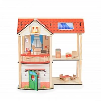 Детска дървена къща за кукли Elly от Moni Toys