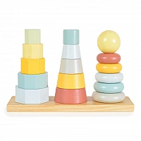 Дървена образователна играчка Низанка с Пирамиди Tkf008b от Tooky Toy