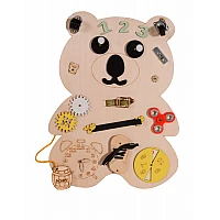 Дървена образователна играчка Монтесори Дървена Дъска Bear от Moni Toys