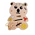 Дървена образователна играчка Монтесори Дървена Дъска Bear от Moni Toys Дървена образователна играчка Монтесори Дървена Дъска Bear от Moni Toys