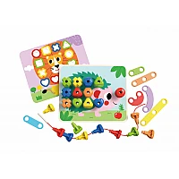Дървена образователна играчка Низанка Rainbow Tk089 от Tooky Toy