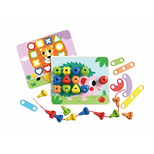 Дървена образователна играчка Низанка Rainbow Tk089 от Tooky Toy