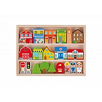Дървена ролева играчка Сет Град Tk144 от Tooky Toy