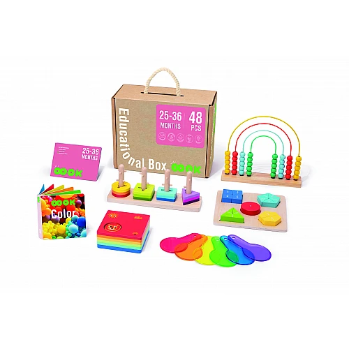 Дървена образователна играчка Монтесори Образователен Сет Tk754-25м+ от Tooky Toy