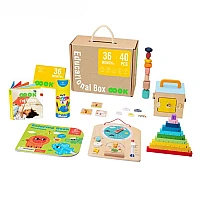 Дървена образователна играчка Монтесори Образователен Сет Tk755-36м+ от Tooky Toy