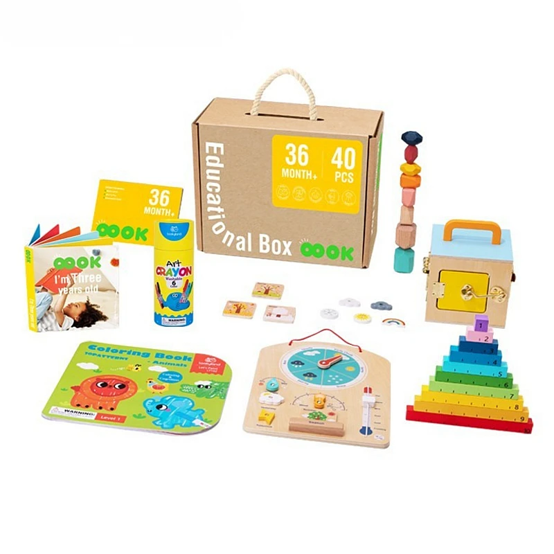 Дървена образователна играчка Монтесори Образователен Сет Tk755-36м+ от Tooky Toy