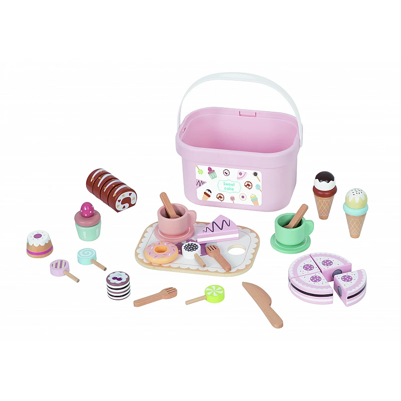 Дървена ролева играчка Сет със Сладкиши Tj618 от Tooky Toy