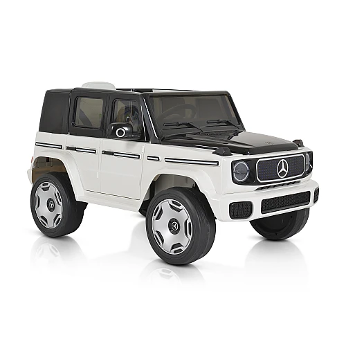 Акумулаторен джип Mercedes-benz Eqg Бял Акумулаторен джип Mercedes-benz Eqg Бял