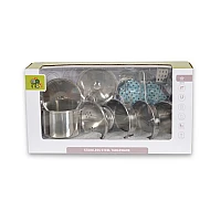 Детска дървена кухня Метални Прибори за Игра 12части A8 от Moni Toys