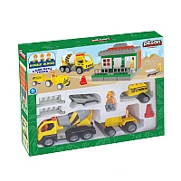 Детски конструктор и сортер Conrete Trucks от Pilsan