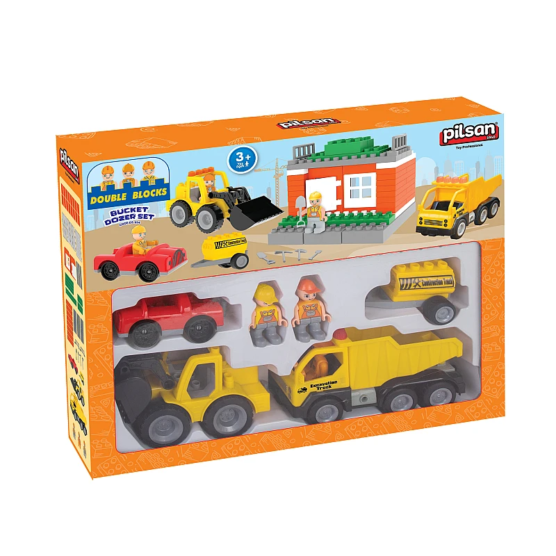 Детски конструктор и сортер Dozertrucks от Pilsan