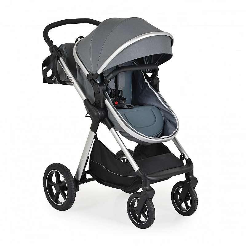 Комбинирана бебешка количка 2 в 1 Alina Titanium-grey от Moni