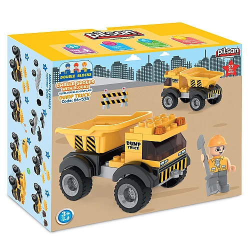 Детски конструктор и сортер Career Group Dump-truck от Pilsan Детски конструктор и сортер Career Group Dump-truck от Pilsan