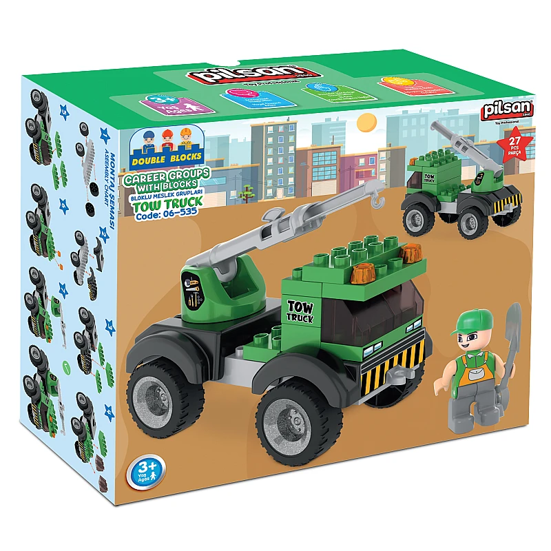 Детски конструктор и сортер Career Group Tow-truck от Pilsan
