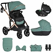 Комбинирана бебешка количка 3 в 1 Eggo Emerald-blue от Cangaroo