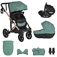 Комбинирана бебешка количка 3 в 1 Eggo Emerald-blue от Cangaroo