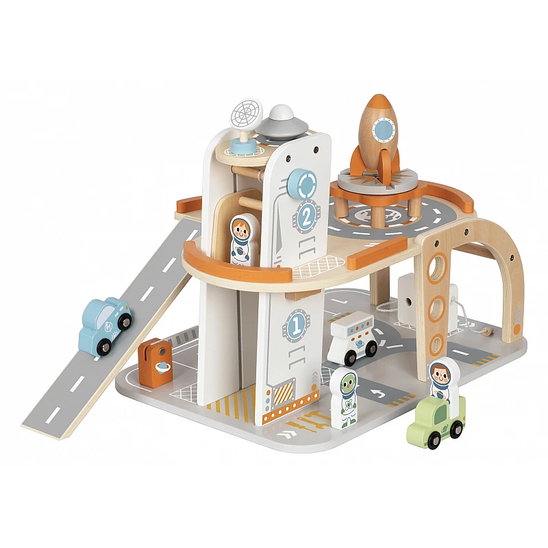 Дървена ролева играчка Писта Space Station Tj903 от Tooky Toy